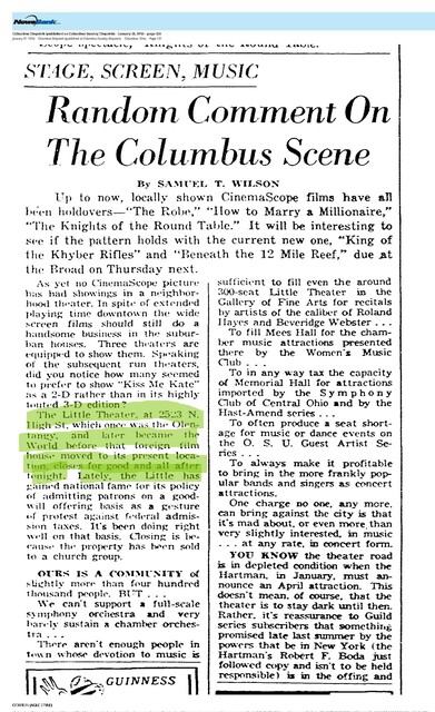 Closing of the Little Theater (1954)
