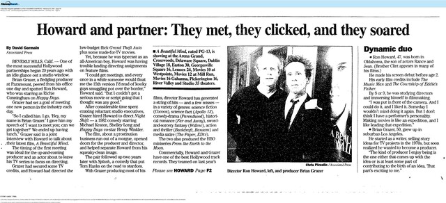 The Great Director/Producer Partners: Ron Howard and Brian Grazer (2002)