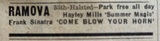 Newspaper ad from the Thursday, Nov. 28, 1963 Chicago Sun Times showing what was playing at the Ramona Theatre.