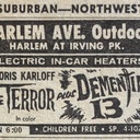Newspaper ad from Chicago Sun Times Nov. 28, 1963 showing what was playing at the Harlem Outdoor on Thanksgiving Day.