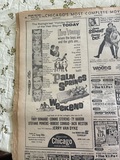Chicago Sun Times Newspaper ad showing what was playing at the Chicago Theatre on Nov. 28, 1963, Thanksgiving Day.