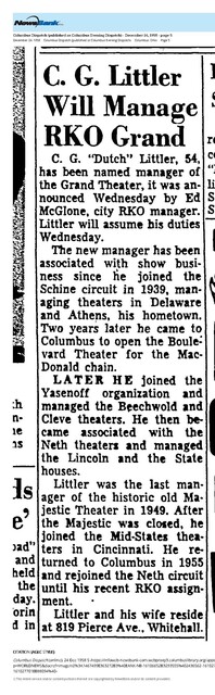 Theater Showman and More (1958):  C. G. Littler