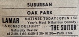 Chicago Sun Times Newspaper ad from Nov. 28, 1963, showing what was playing at the Lamar Theatre.
