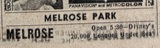 Chicago Sun Times Newspaper ad from Nov. 28, 1963, showing what was playing at the Melrose Theatre
