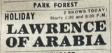 Chicago Sun Times Newspaper ad from Nov. 28, 1963, showing what was playing at the Holiday Star Theatre