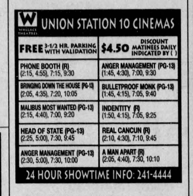 the last movies that played
