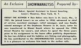 Theater Showman and More (1962): Don Baker