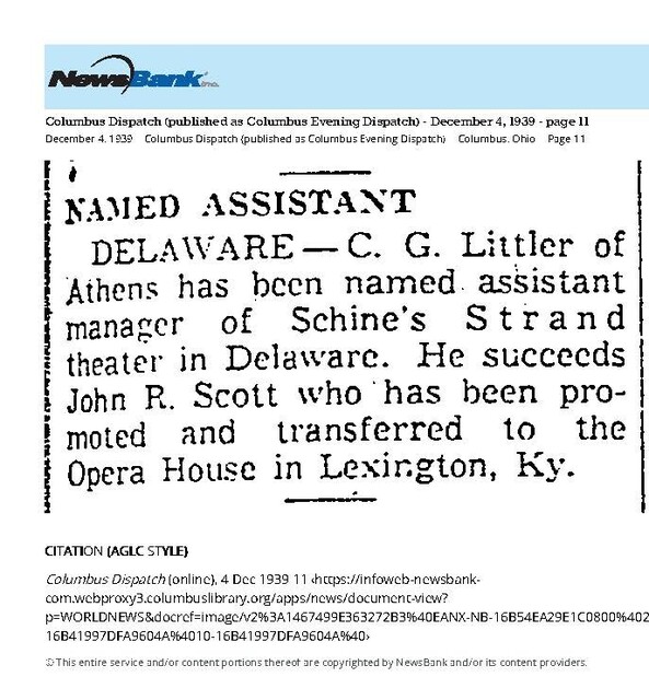 Theater Showman and More (1939): C. G. Littler