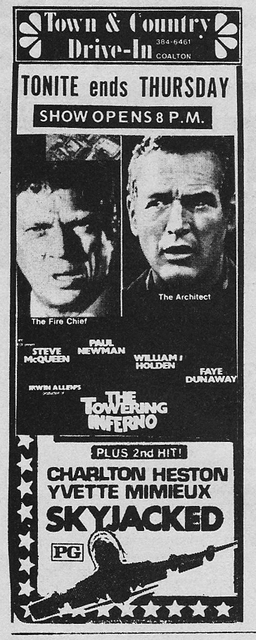 Town & Country Drive-In - Newspaper Ad - July 25, 1973
