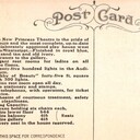From the back of a postcard published around the time of its opening.