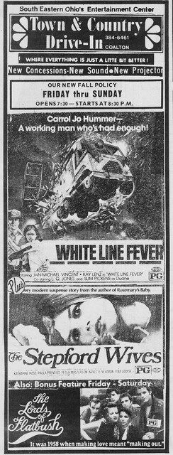 Town & Country Drive-In Newspaper Ad September 3, 1975