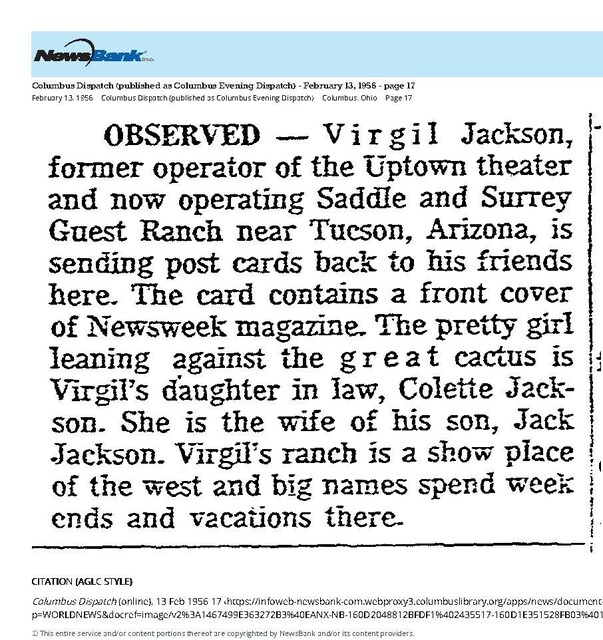 Theater Showman and More (1956): Virgil Jackson