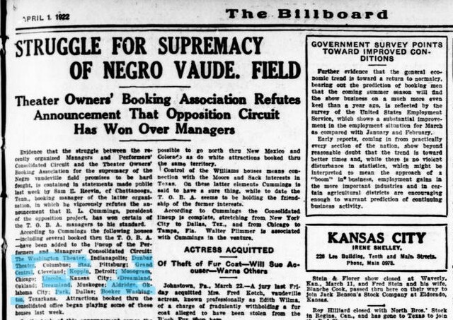 African American Theater (1922) / Vaudeville Circuits