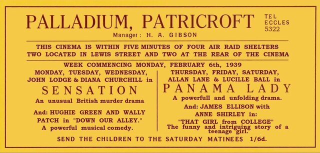 Palladium Patricroft 1936 playbill
