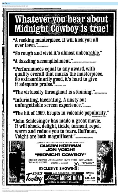 Dustin Hoffman--Number Four Box Office Star (1969) / 15 Weeks Run
