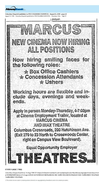 Help Wanted: Opening in Less Than Two Weeks (1998)