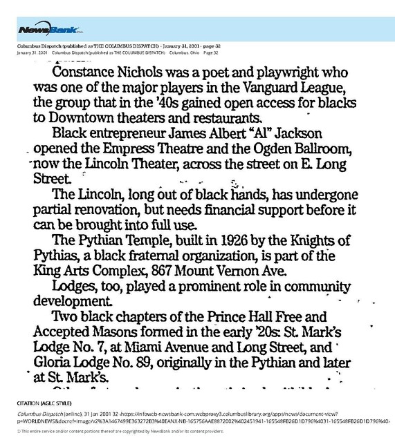 Theater Showman and More (2001) James Albert 'Al' Jackson