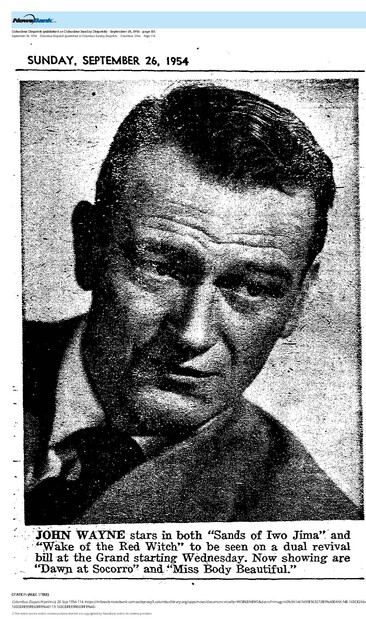 John Wayne--Number One Box Office Star (1954)