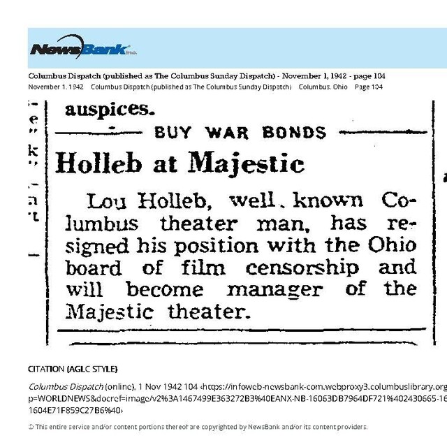 Theater Showman and More: Lou Holleb (1942)