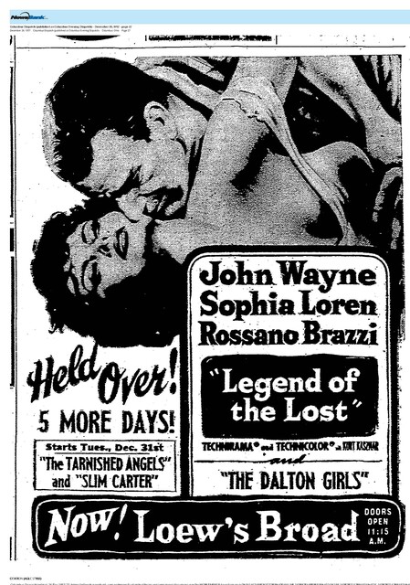 John Wayne--Number Two Box Office Star/Rock Hudson # 1 Box Office Star (1957)