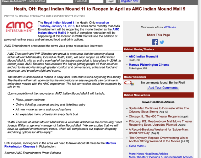 AMC Indian Mound Mall 9