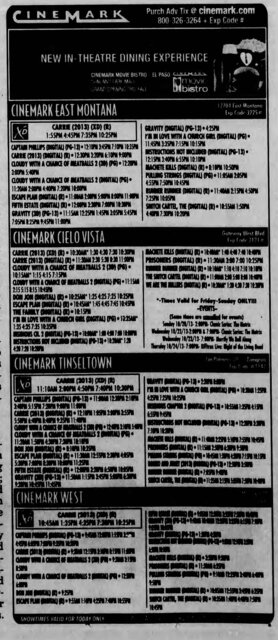 Cinemark East Montana and XD