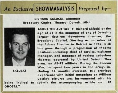 Theater Showman and More: Richard Sklucki (1960)