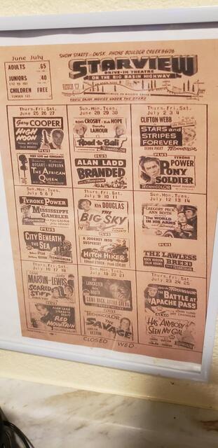 Monthly Starview Drive-In Boulder Creek CA  Flyer