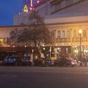Outside Huge  Grand Lake Theatre  Moving Lights Roof Sign