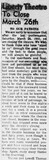Liberty Theatre to Close - Oak Hill (OH) Press - March 26, 1960