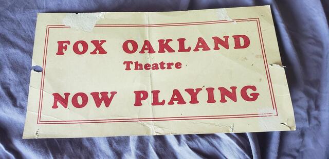 Fox Oakland Sign