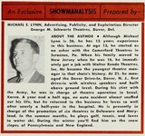 Theater Showman and More: Michael E Lynn (1962)