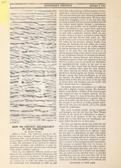 Theater Showman and More: Walter Kessler (1957)