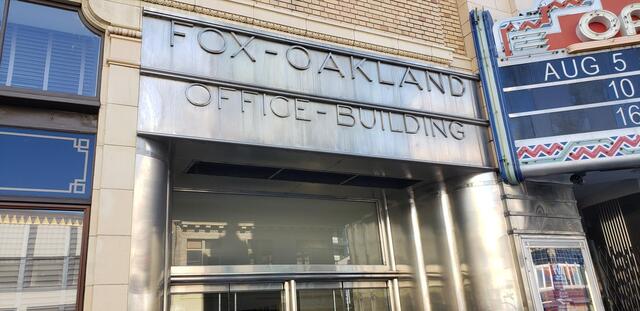 Fox Oakland Office Building   Left Of Neon Marquee