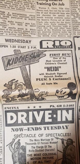Rio Theatre  Santa Cruz CA  Newspaper Ad