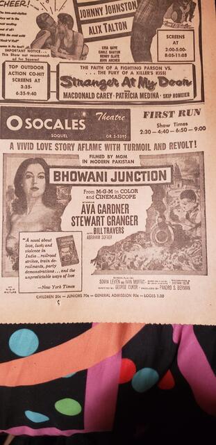 Osocales Theatre  Soquel CA  1956 Newspaper Ad 