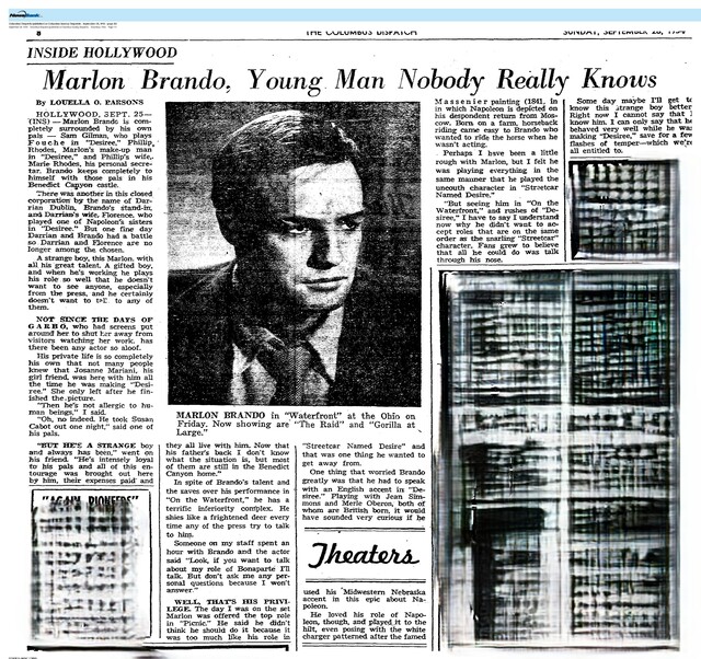 Marlon Brando--Number Ten Box Office Star (1954)--His First Year on the List