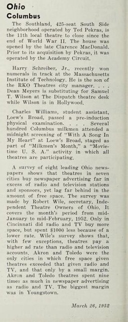 March 1952 News