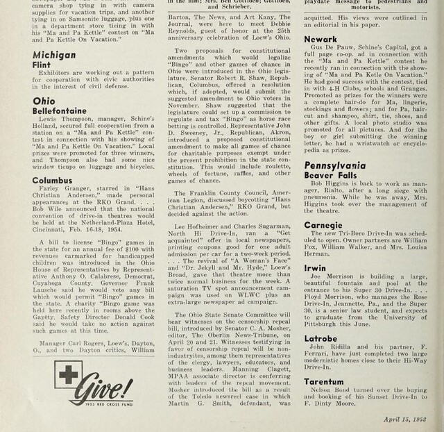 April 1953 News