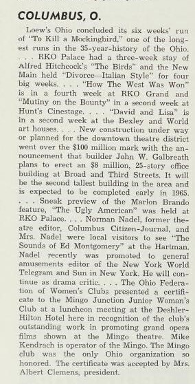May 1963 News