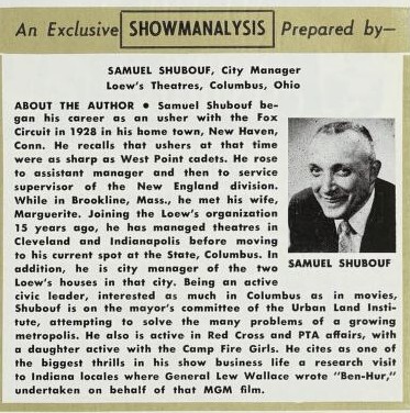 Theater Showman and More: Samuel Shubouf (1960)