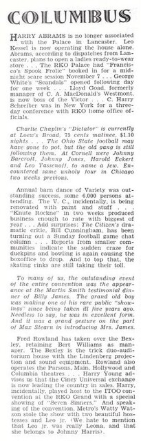 October 1940 News