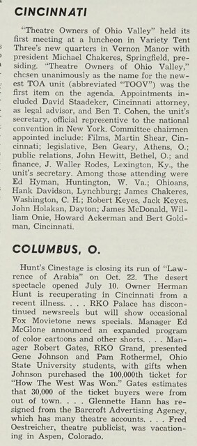 October 1963 News