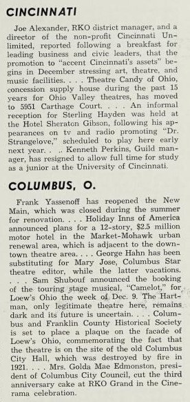 November 1963 News
