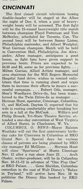 November 1961 News