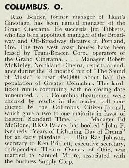 Half of Columbus Area Population Sees :The Sound of Music:(1966)