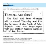 Theater Showman and More:John Rappold (1940), R. I.P. (1940)