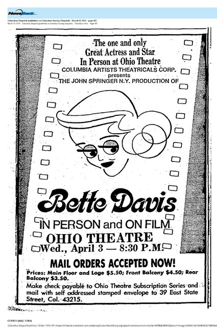 Bette Davis: In Person and on Film (1974)