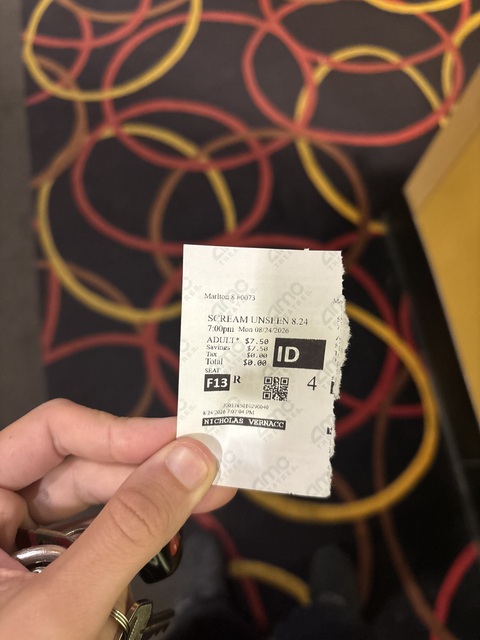 AMC Marlton 8 Ticket Stub