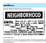 My Detroit Neighborhood Theater (1963)